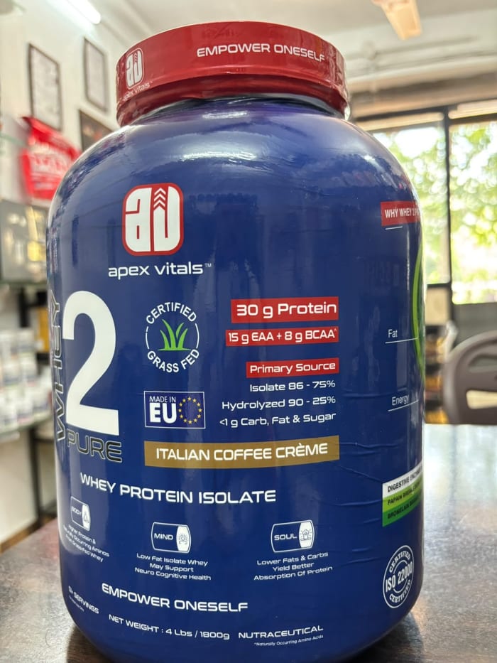 Apex Vitals Pure Whey Protein Isolate — Italian Coffee Crème