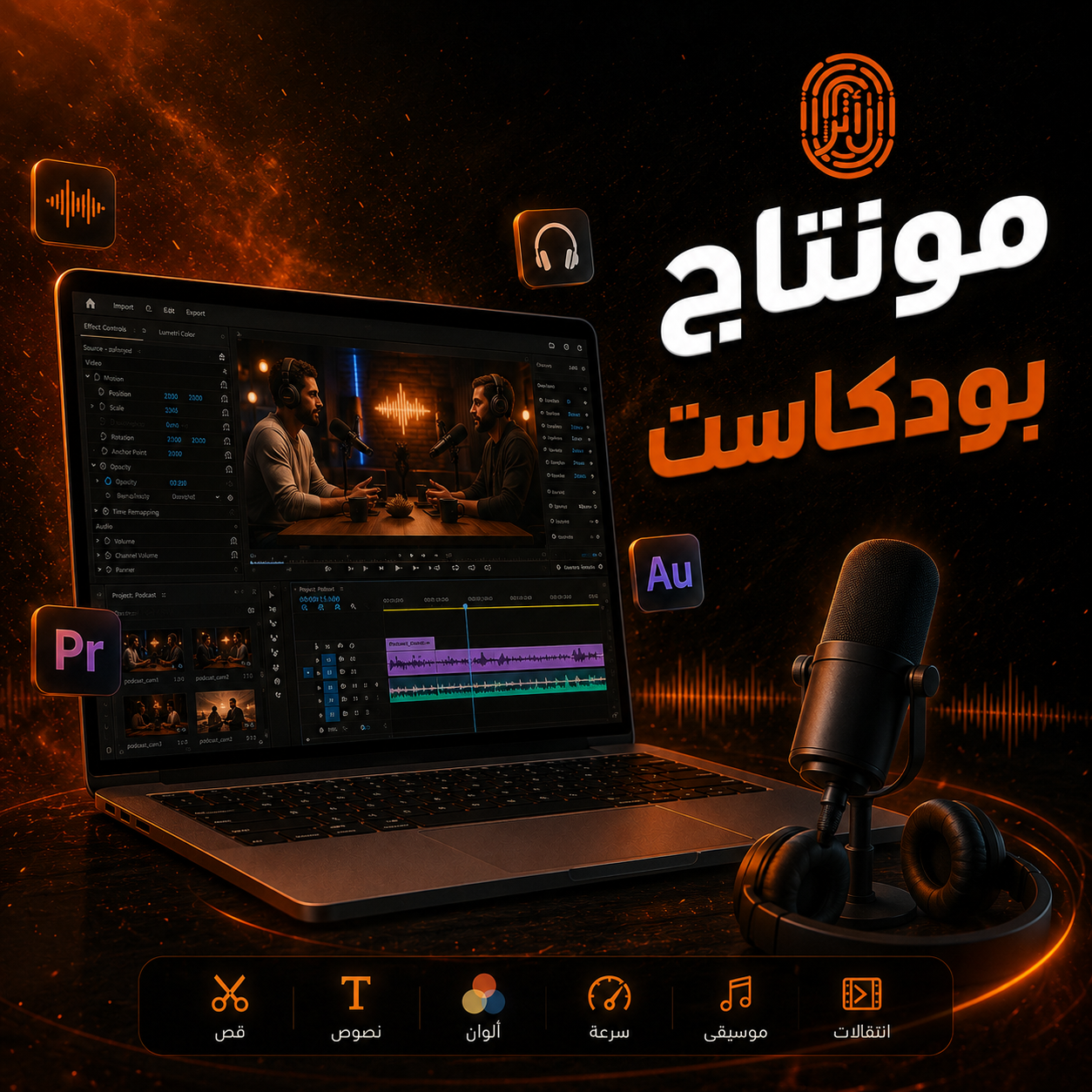 مونتاج بودكاست