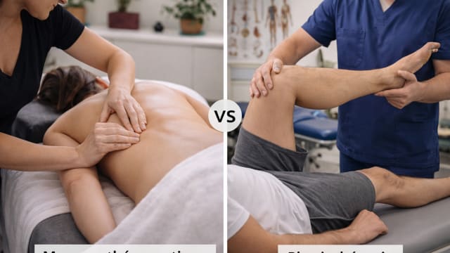 Comparación entre masaje terapéutico y fisioterapia