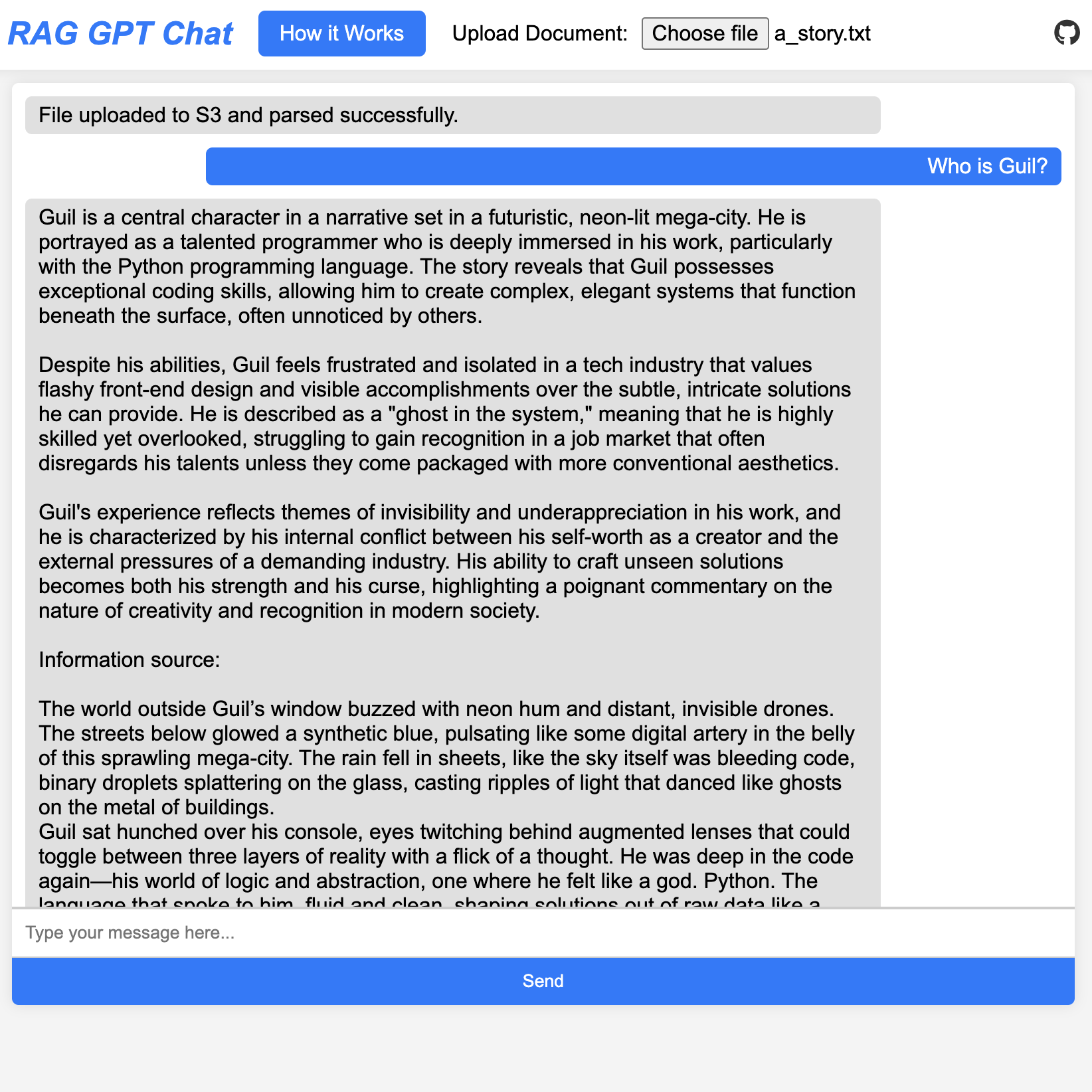 image of project 'RAG GPT'