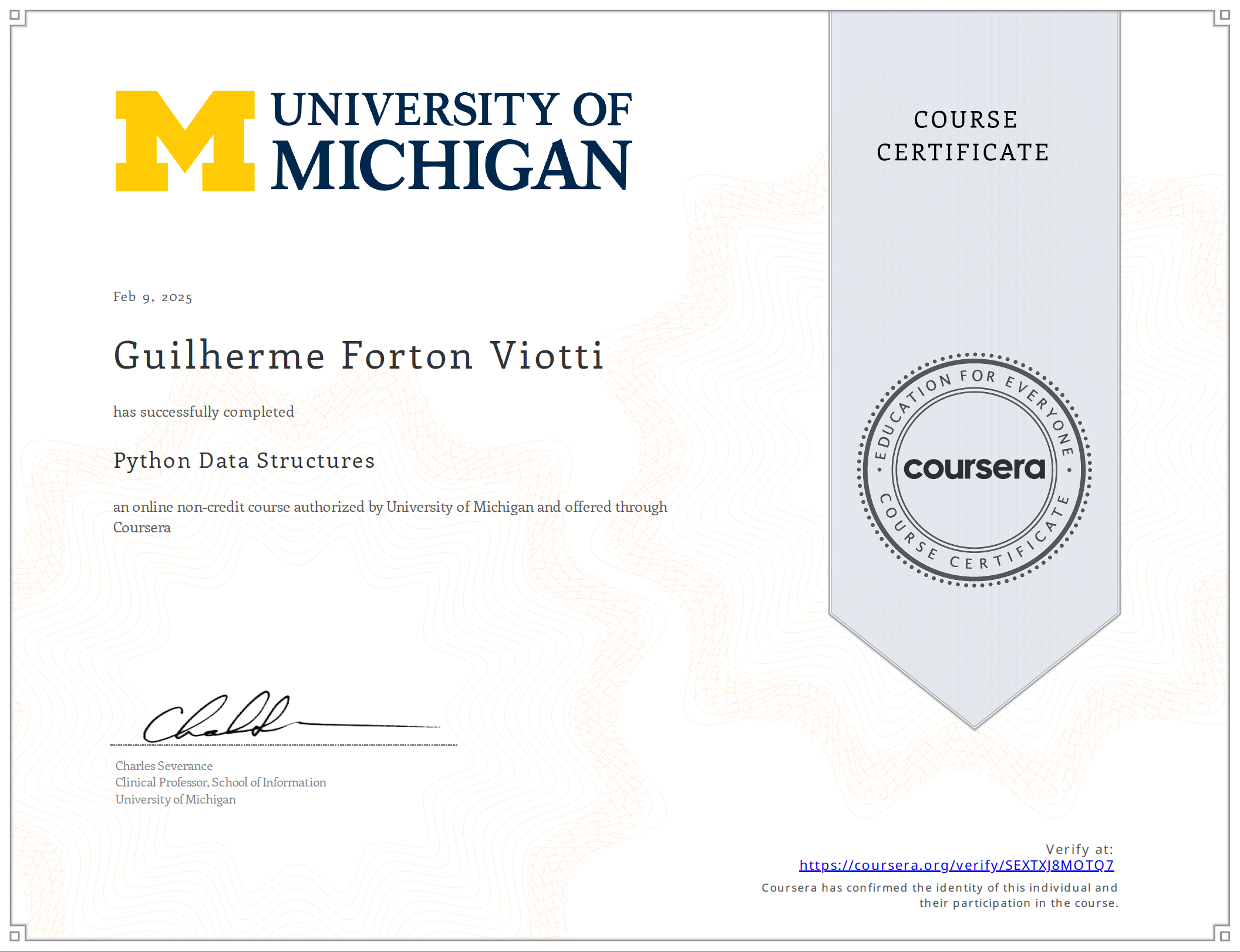 image of award 'Python Data Structures'