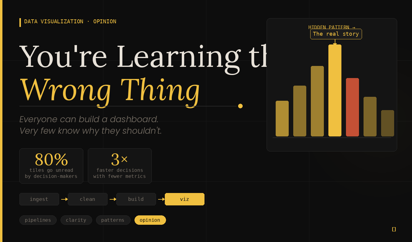 You're Learning the Wrong Thing About Data Visualization