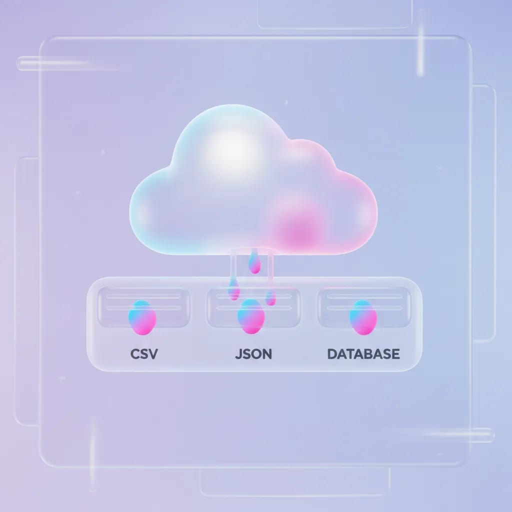 delivering scraped data formats and storage solutions