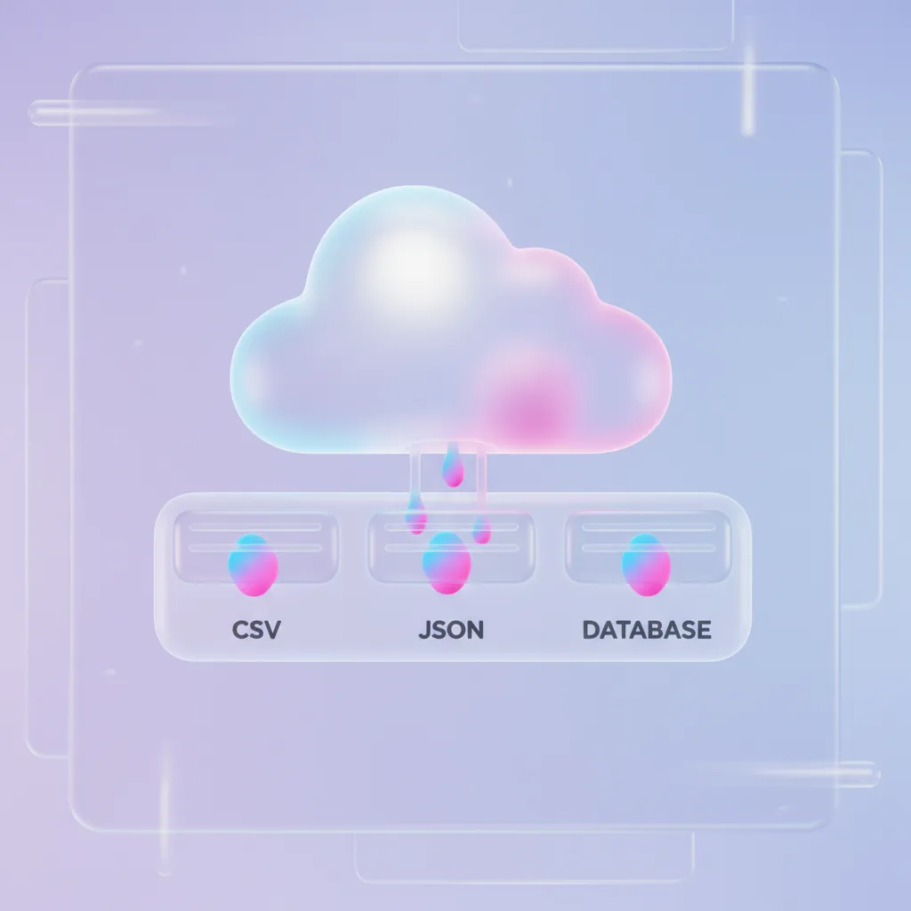 delivering scraped data formats and storage solutions