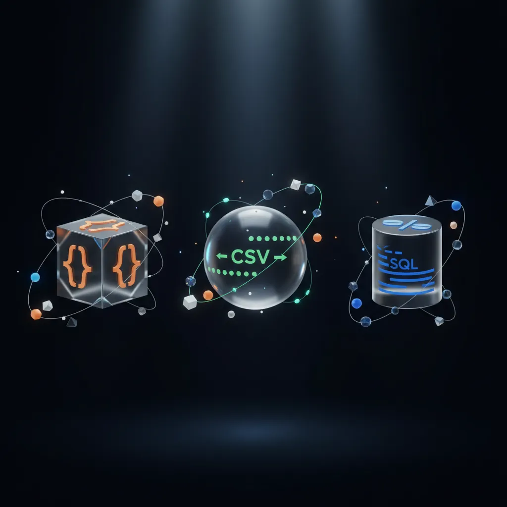 data delivery formats and storage options