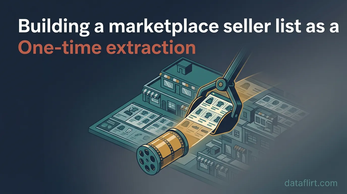 Building a marketplace seller list as a one-time extraction