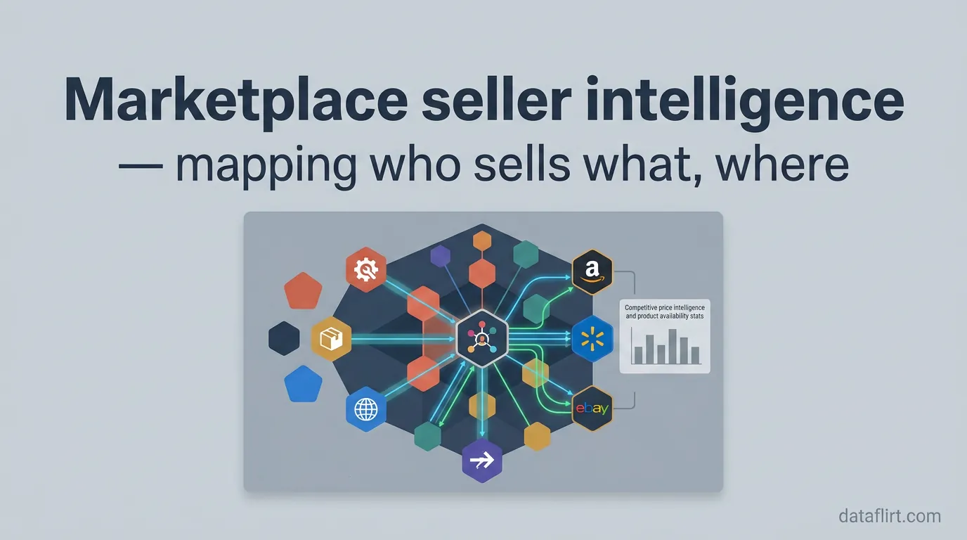 Marketplace seller intelligence — mapping who sells what, where