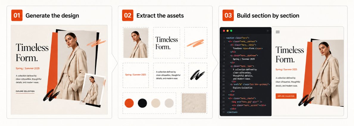 Comparison of prompt-to-code vs image-to-code outputs