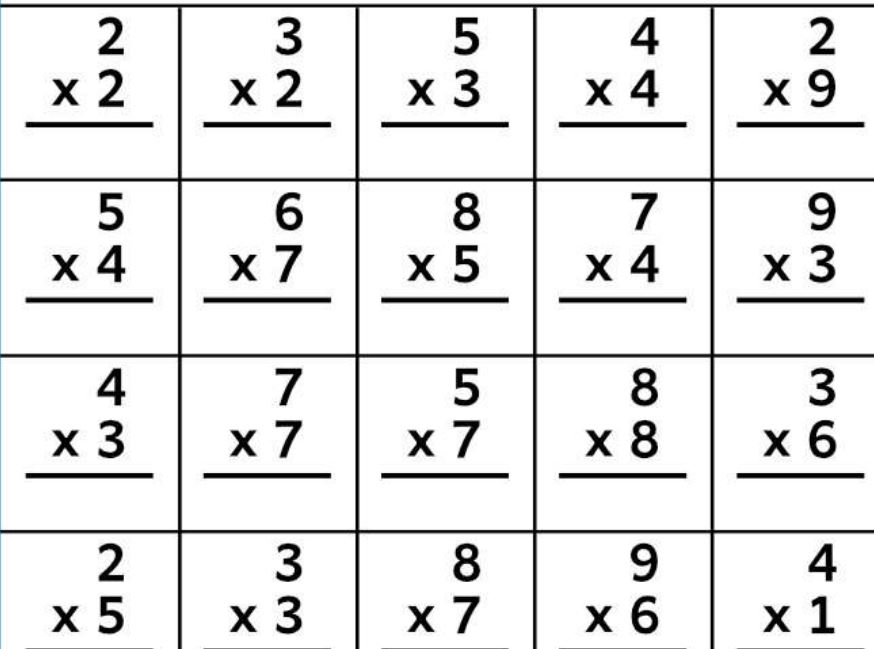 Multiplication Worksheets