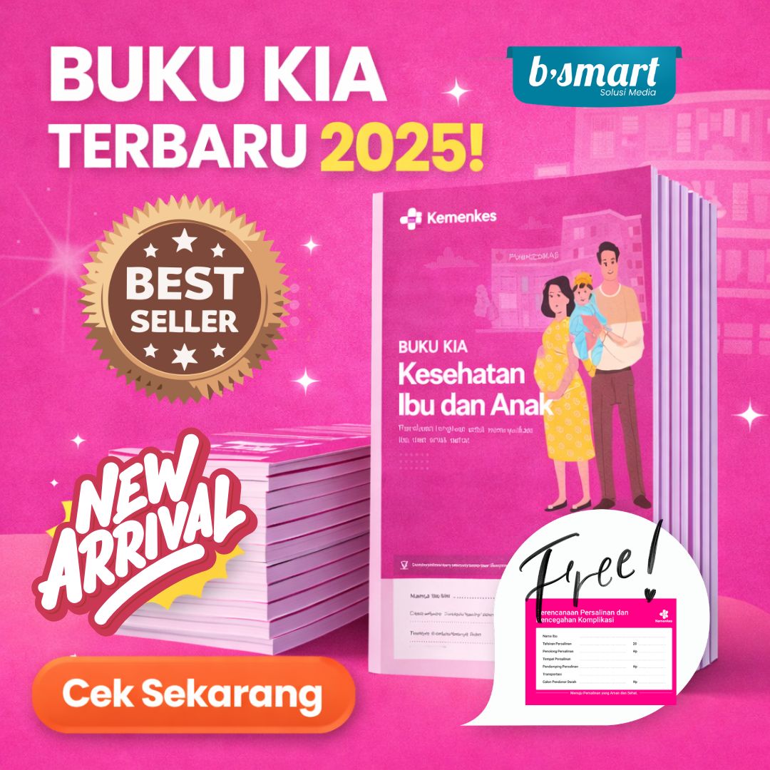 Jual Buku KIA 2025 Standar Kemenkes 156 Halaman Full Color + Free Stiker P4K