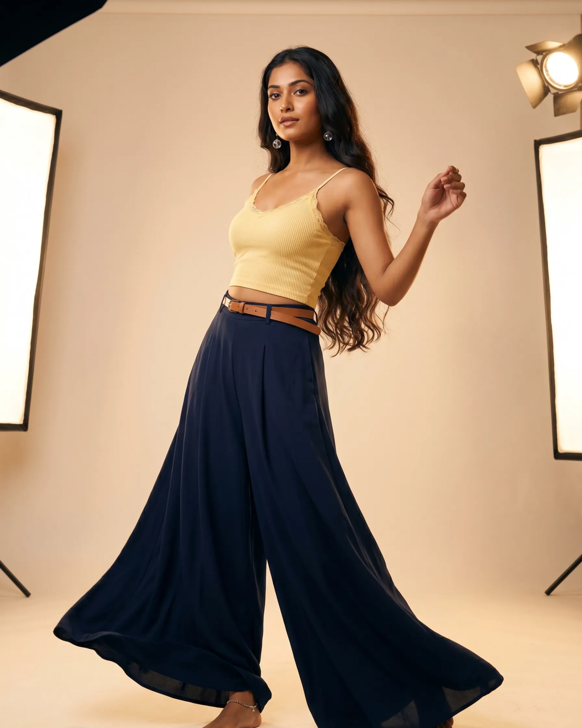 Navy Blue Silk Tunic