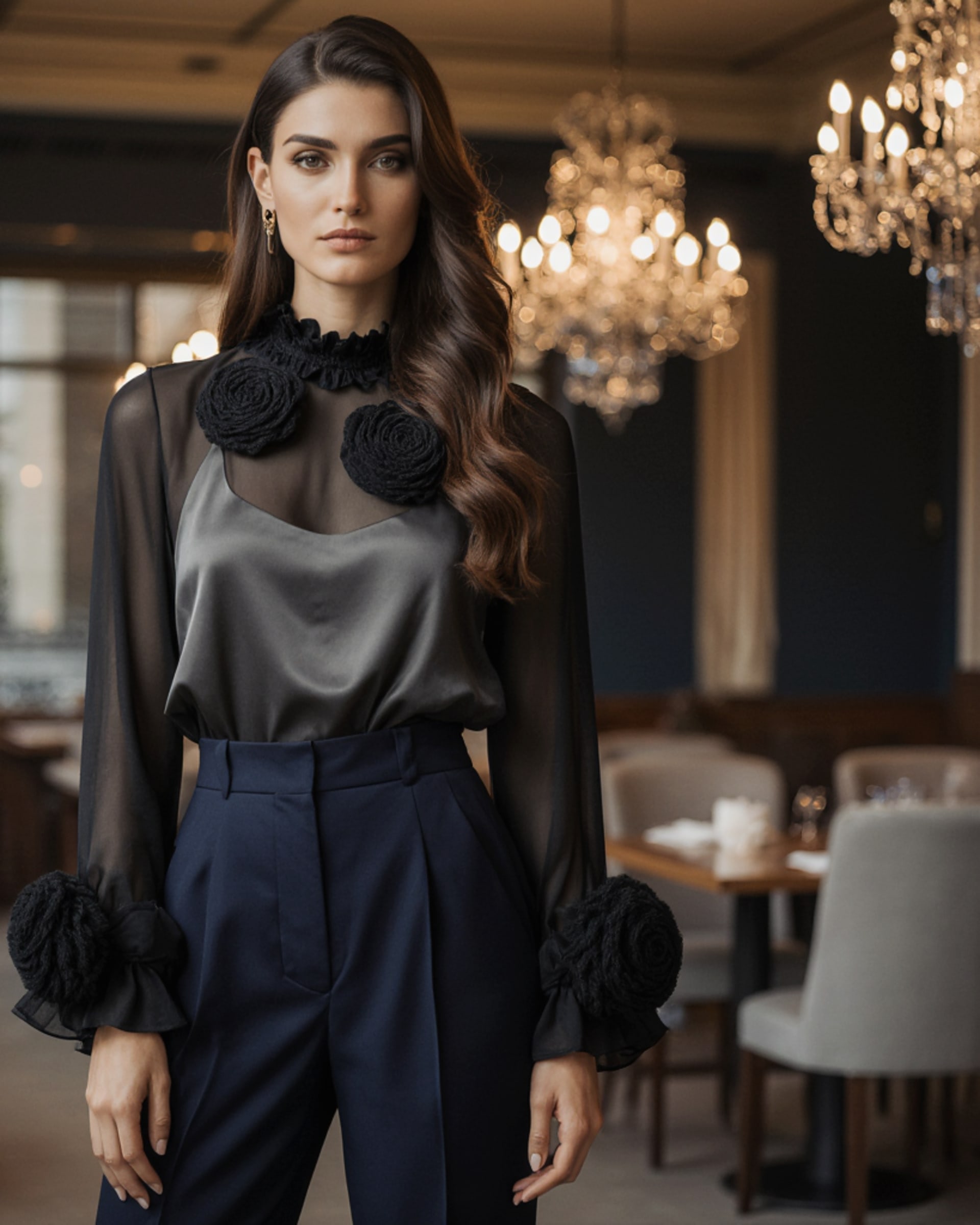 This women’s V-neck Top by JAMA KAPOR
