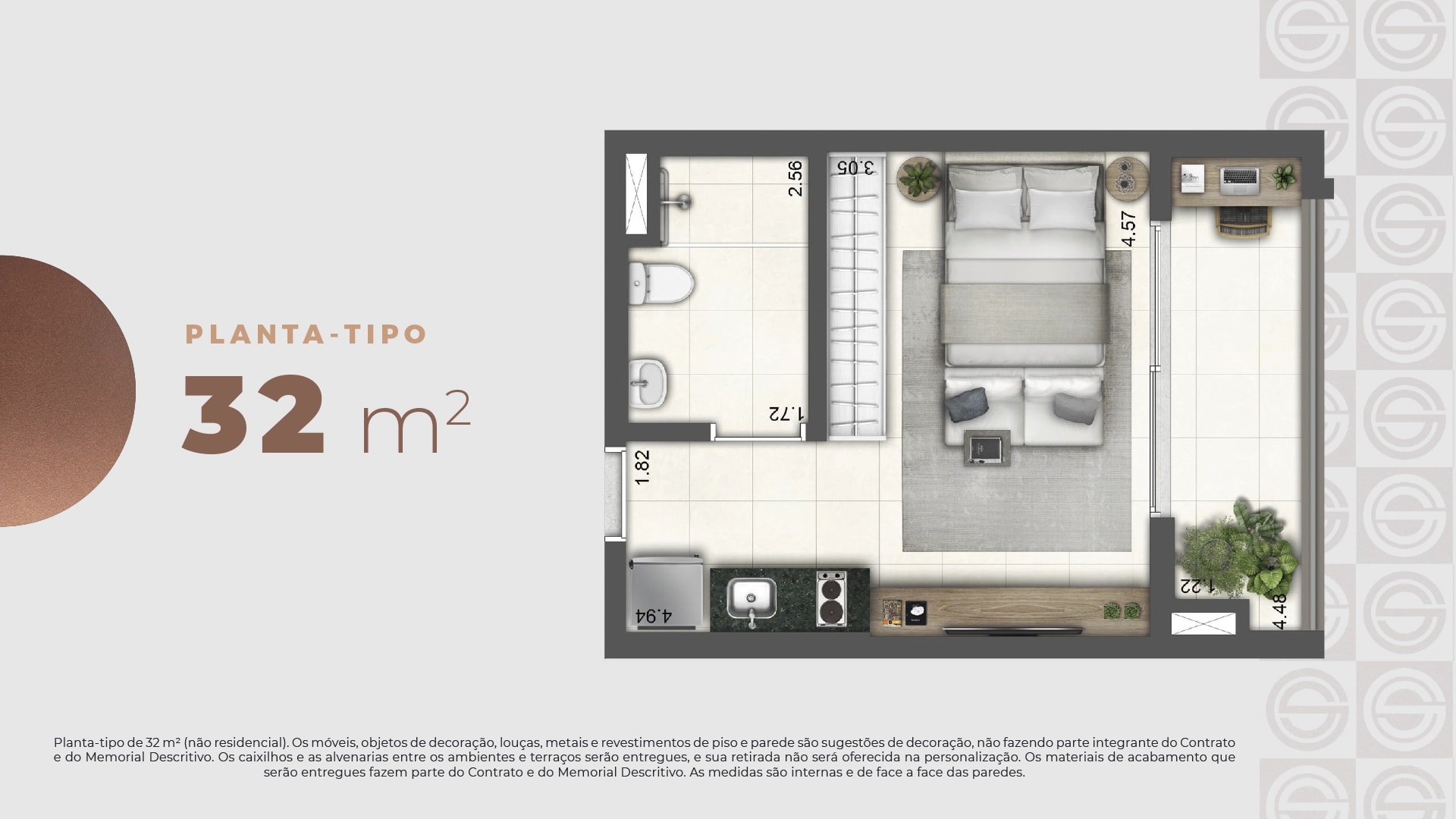 Planta Planta Tipo — 32 m²