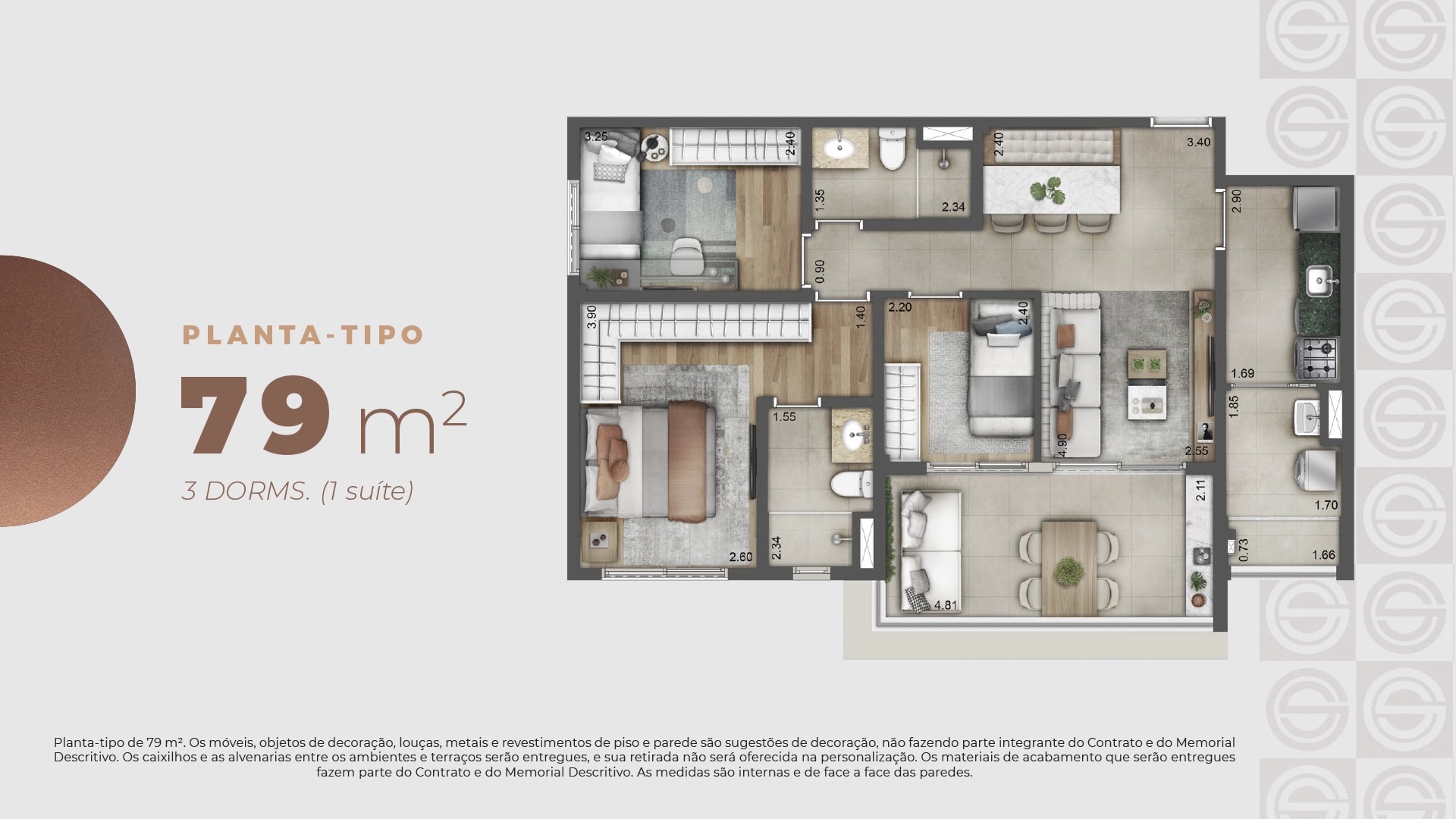 Planta Planta Tipo — 79 m²