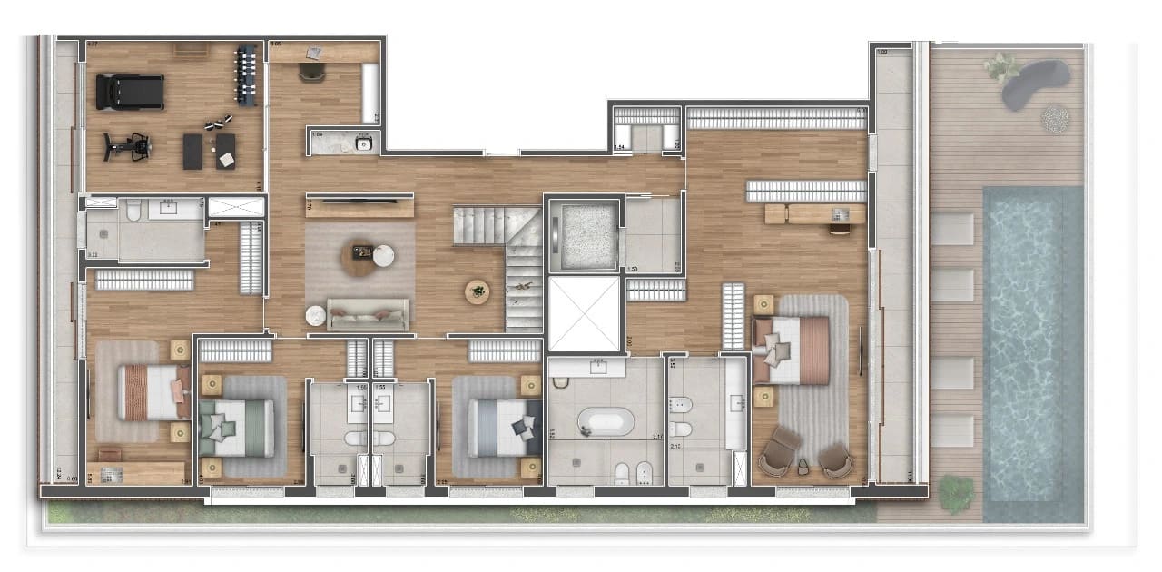 Planta Duplex - Planta Superior — 636 m²