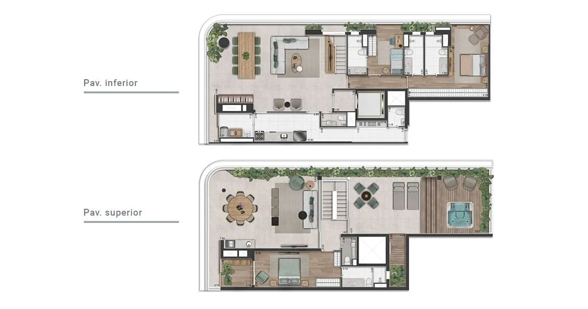 Planta Duplex — 300 m²