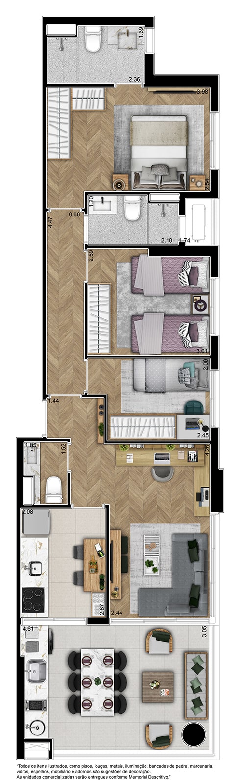 Planta Planta 79m² — 79 m²