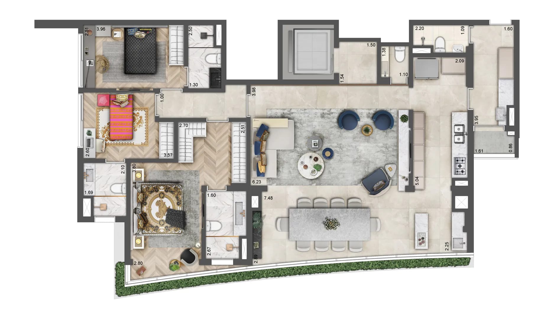 Planta Planta tipo — 149 m²