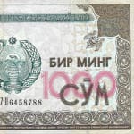 1000 som used 2001 uzbekistan