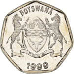 25 thebe new 1999 dos botswana