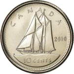 10 cents new 2010 canada