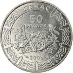 50 francs good 2006 dos central africa