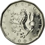 2 couronnes new 2004 dos czechia