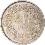 demi franc 2 used 1984 switzerland