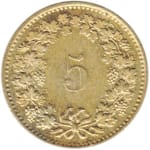 5 centimes used 1981 switzerland