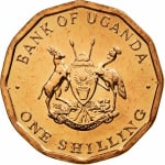 1 shilling new 1987 dos uganda