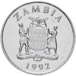 25 ngwee new 1992 dos zambia