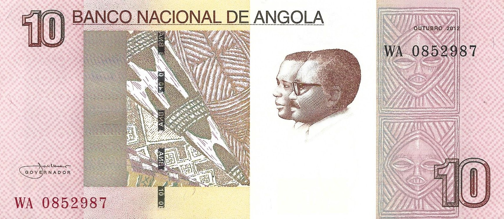 10 kwanzas new 2012 angola