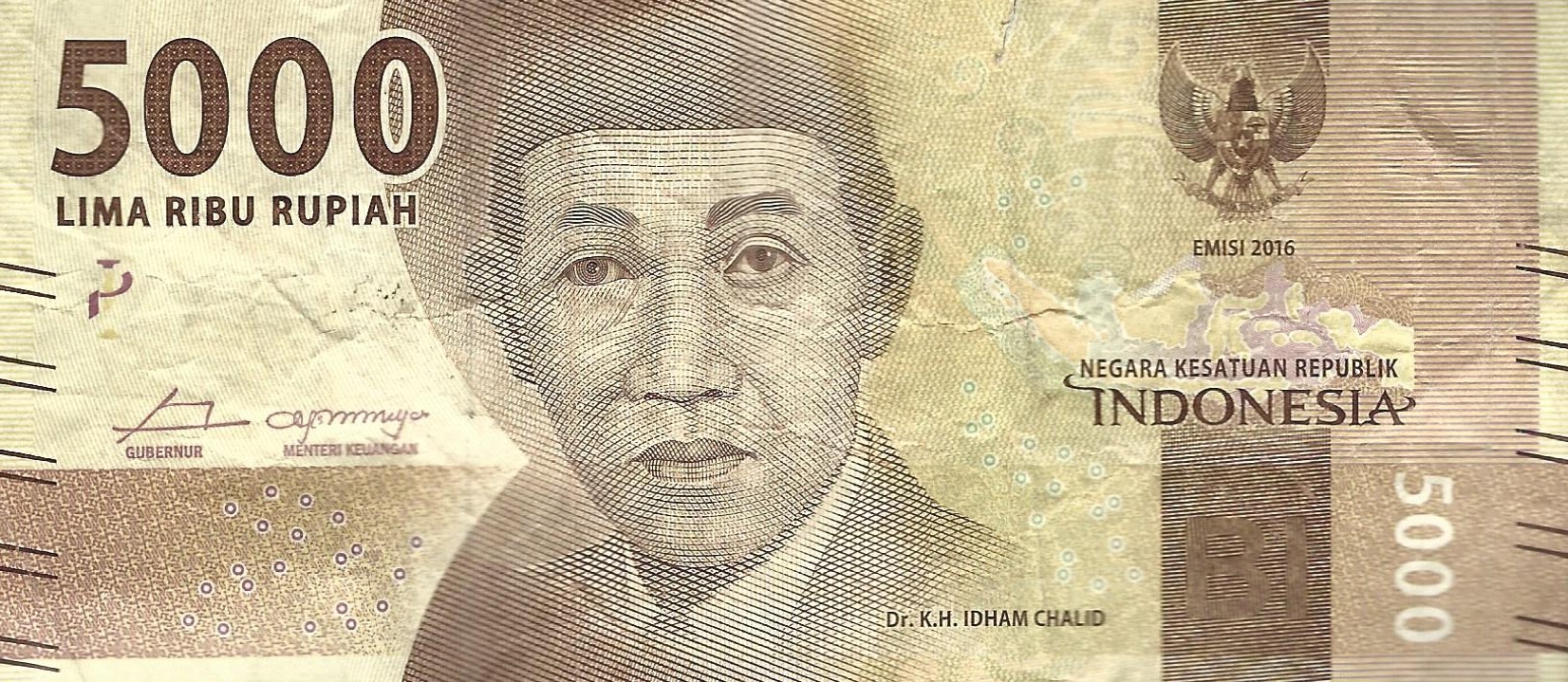 5000 roupies 2 good 2022 dos indonesia