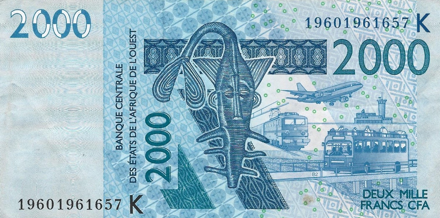 2000 francs new 2003 west africa