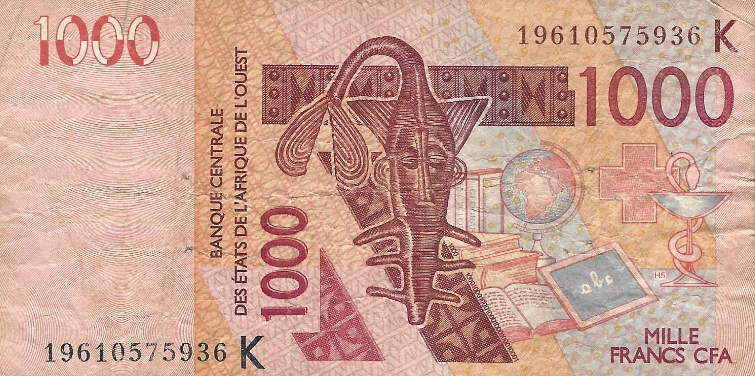 1000 francs used 2003 west africa