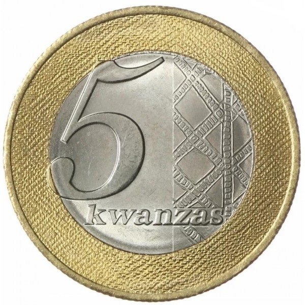 5 kwanzas new 2012 angola