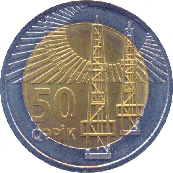 50 qepik 2 used 2021 azerbaidjan