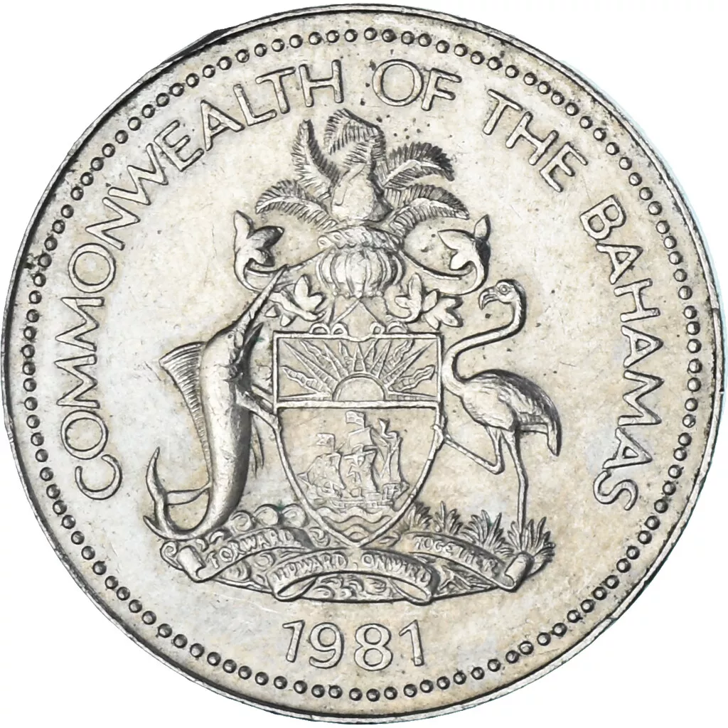 5 cents good 1981 dos bahamas