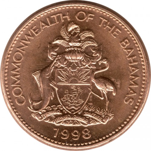 1 cent used 1998 dos bahamas