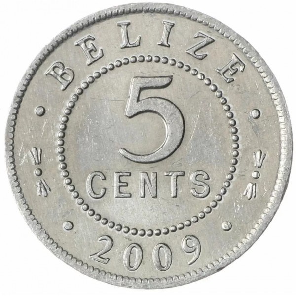 5 cents new 2009 belize
