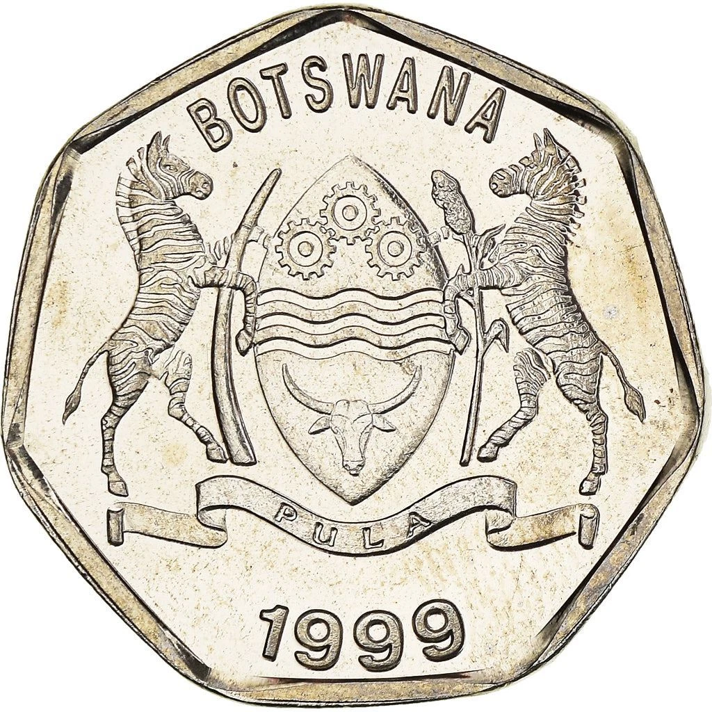 25 thebe new 1999 dos botswana