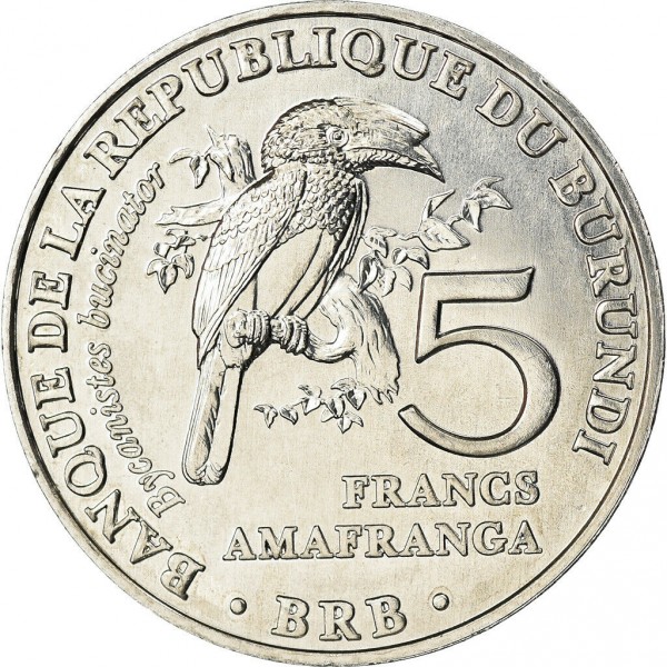 5 francs new 2014 burundi
