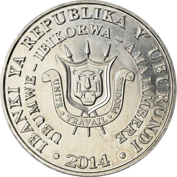 5 francs new 2014 dos burundi