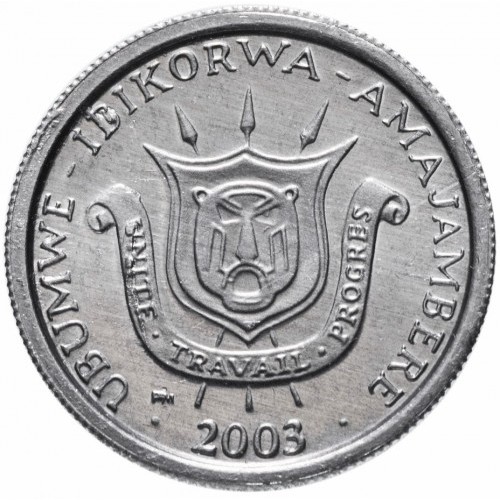 1 franc new 2003 dos burundi
