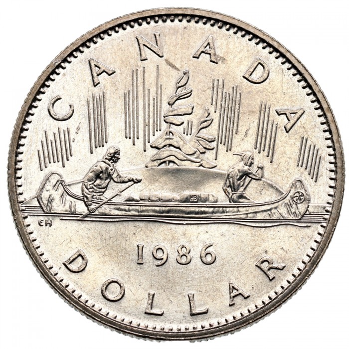 1 dollar used 1986 canada