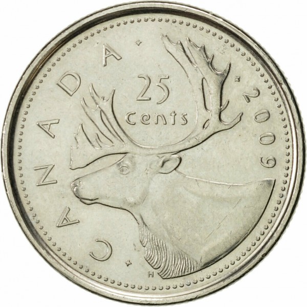25 cents new 2009 canada