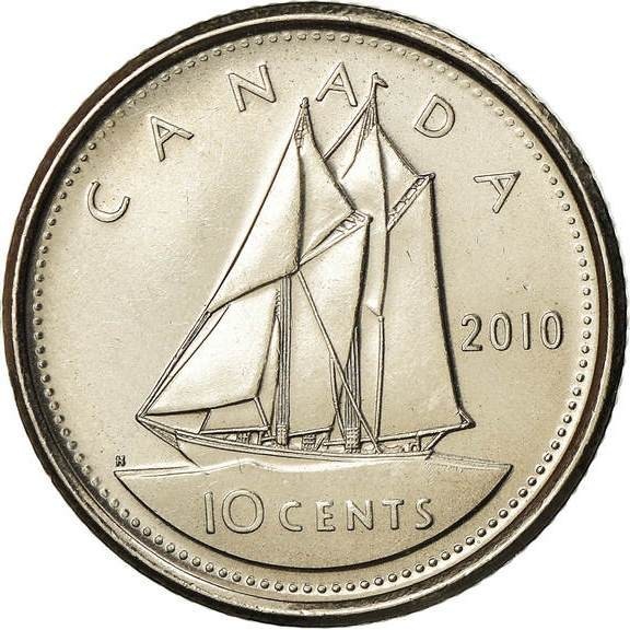 10 cents new 2010 canada