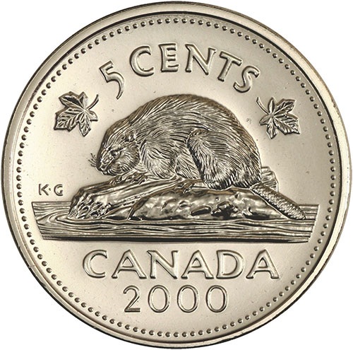 5 cents good 2000 canada