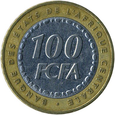 100 francs used 2006 central africa