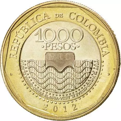 1000 pesos new 2012 colombia